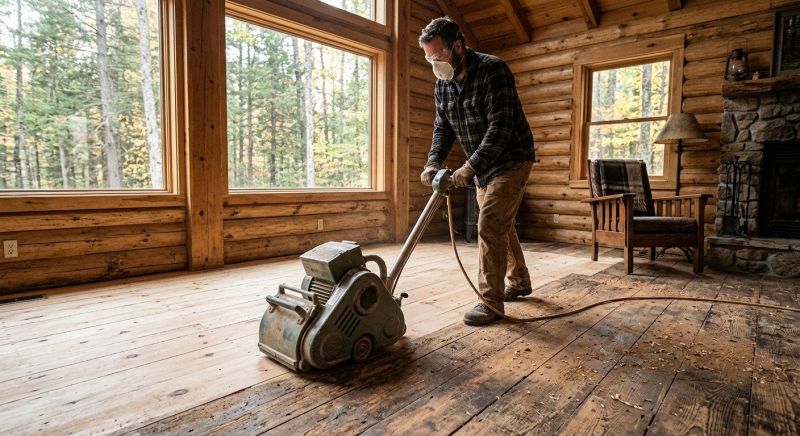 Cabin Floor Refinishing in Manassas, VA