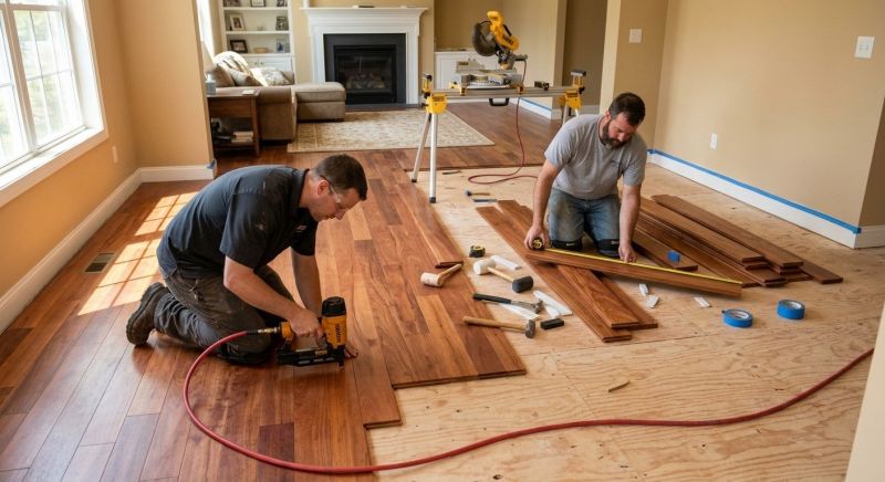 Cherry Floor Installation in Annandale, VA