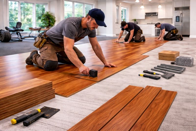 Cherry Floor Installation in Centreville, VA