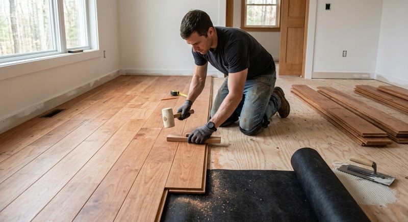 Cherry Floor Installation in Nokesville, VA