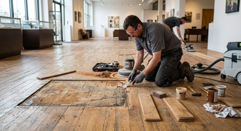 Commercial Wood Floor Repair in Falls Church, VA