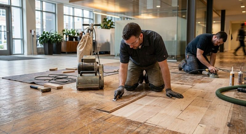 Commercial Wood Floor Repair in Falls Church, VA