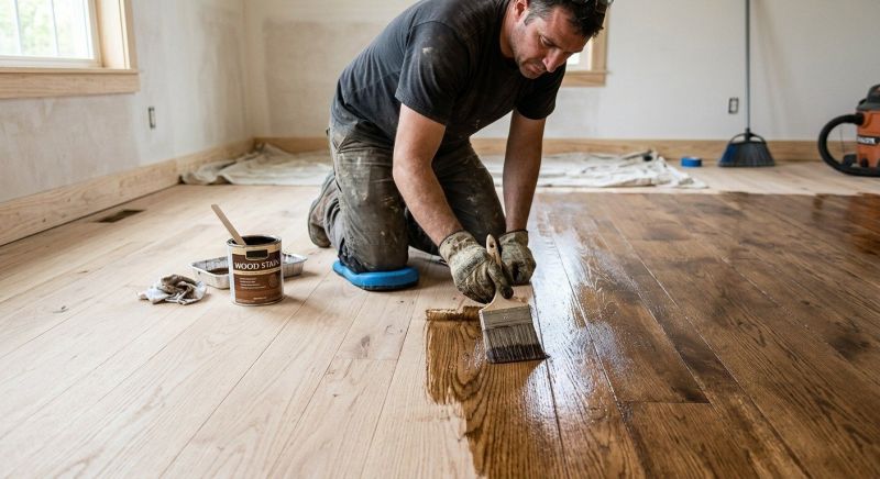 Hardwood Floor Staining in Bristow, VA