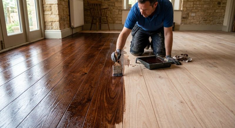 Hardwood Floor Staining in Clifton, VA