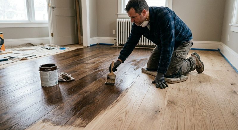 Walnut Floor Staining in Manassas, VA