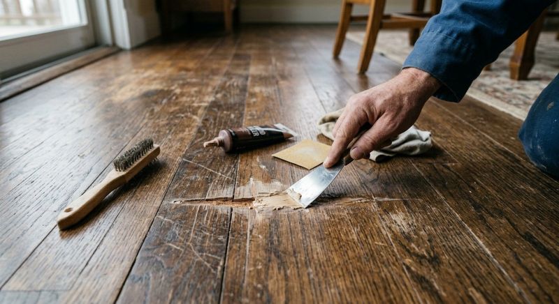 Wood Floor Scratch Repair in Cabin John, MD