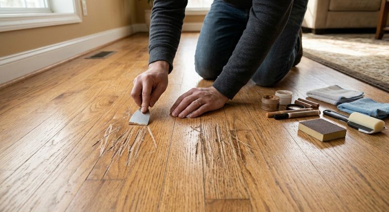 Wood Floor Scratch Repair in Remington, VA