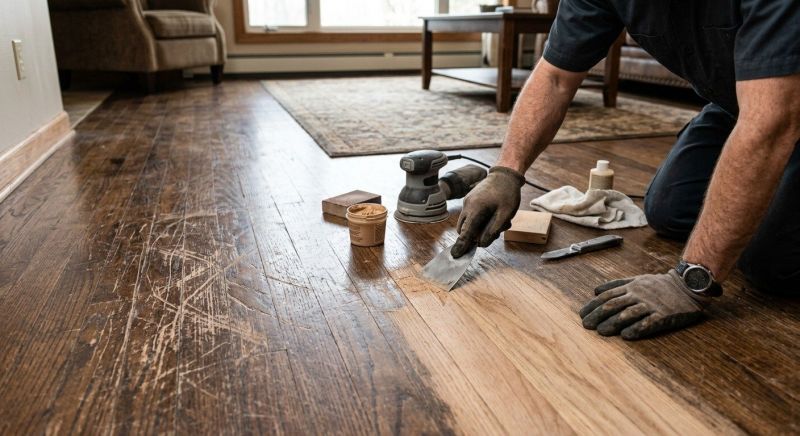 Wood Floor Scratch Repair in Reston, VA